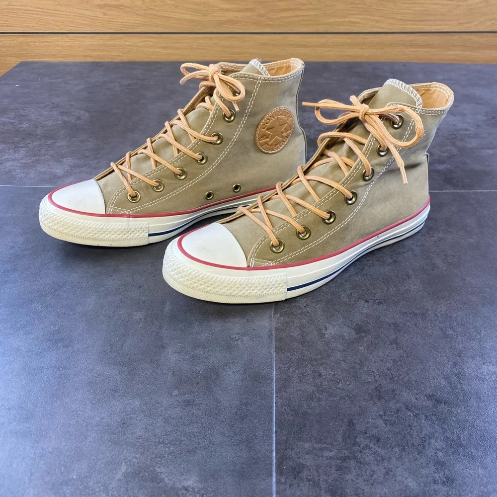 Converse Unisex Tan Lux peached suede High-Top Athletic Shoes W7 M5 - Picture 1 of 8